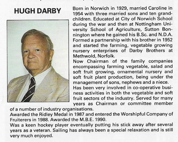 Hugh Jonathan Mitchell Darby MBE, BSc(Agric)